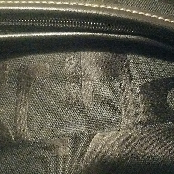 Gitana Black Shoulder Bag w/ Belt Buckle snap button front w/ zipper - Picture 3 of 12